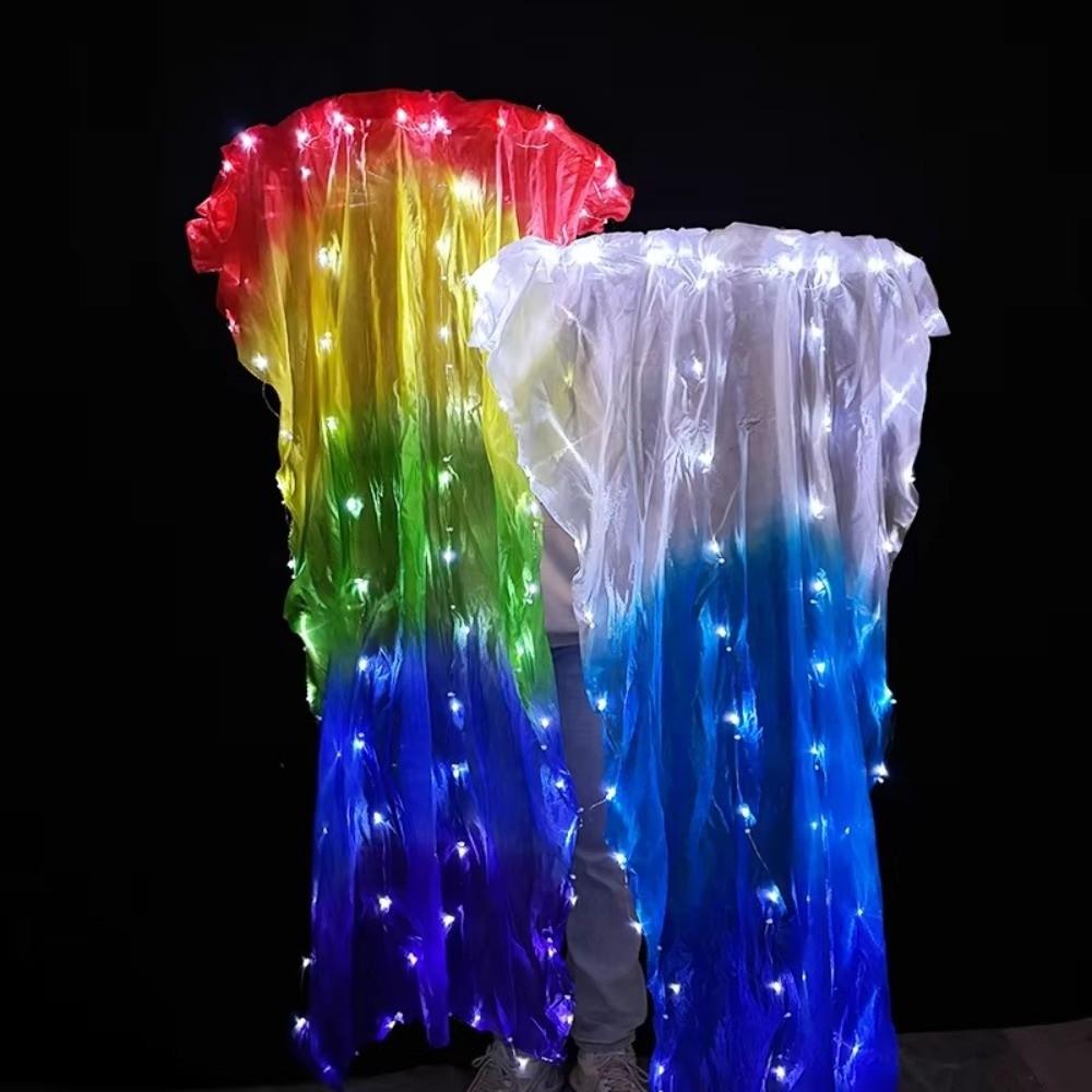 Classical Stage Performance Fan Multi Color Folding Hand Fan Illuminated Fan Wedding Party