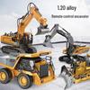 Kids' 2.4G RC Alloy Excavator Toy Bulldozer Model