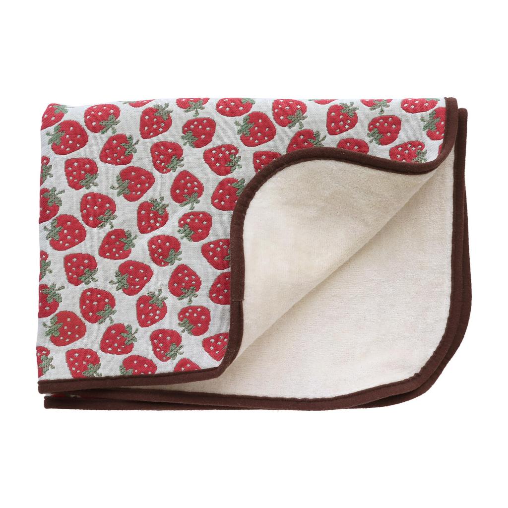 Hiorie Gauze Mini Made In 50 X 70 Baby Strawberry 5-Layer & Towel-Lined Blanket, Japan, Approx. Cm, Blanket,