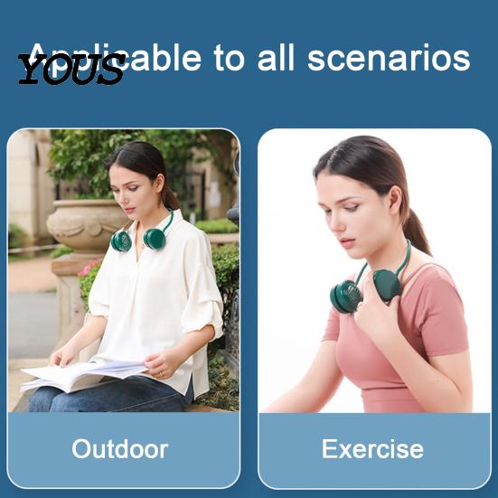 Neck Fan with Rechargeable Battery Portable Fan, Hands Free Wearable Personal 3 Speeds, Cooling for Hot Weather Mini 360 Degree Adjustable
