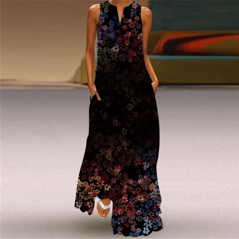 Dress Women Summer Print Long Beach Holiday Loose 3D Skirt