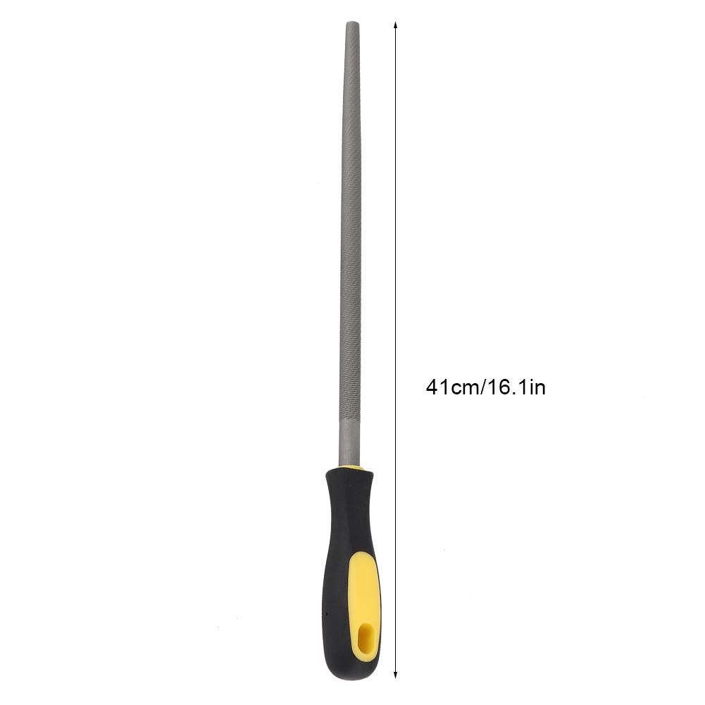 12in Round Mill Steel File Rasp with Handle Sharpening Shaping Tool for Metal ProjectsCoarse Teeth File