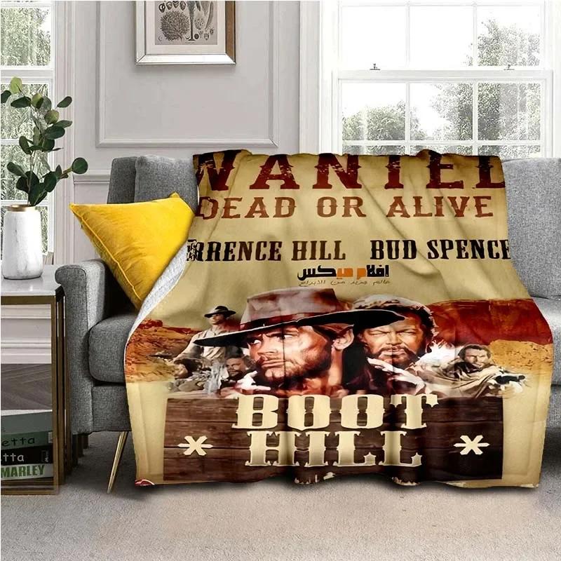 Bud Spencer Terence Hill Wurfdecke für Kinder Super Weiche Warme Decke für Reisebettwäsche Couch Sofa Bettdecke Geburtstagsgeschenke