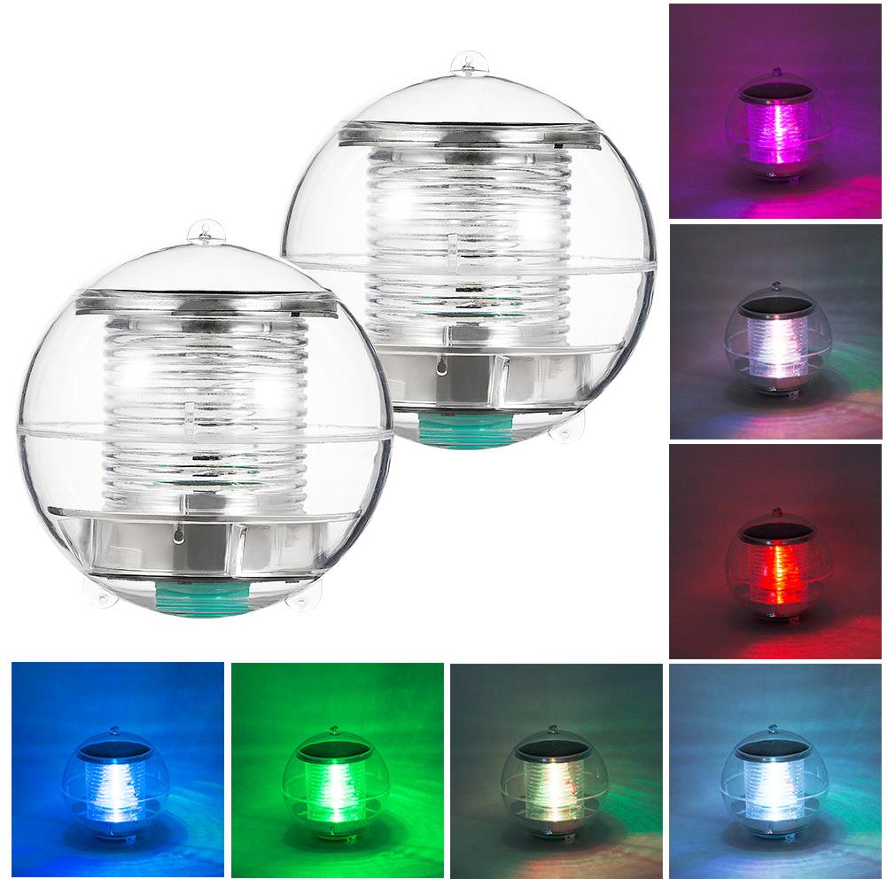 

2Pcs Solar Powered Floating Lights Auto Color Changing Ball Lamps for Garden Pond Pool A