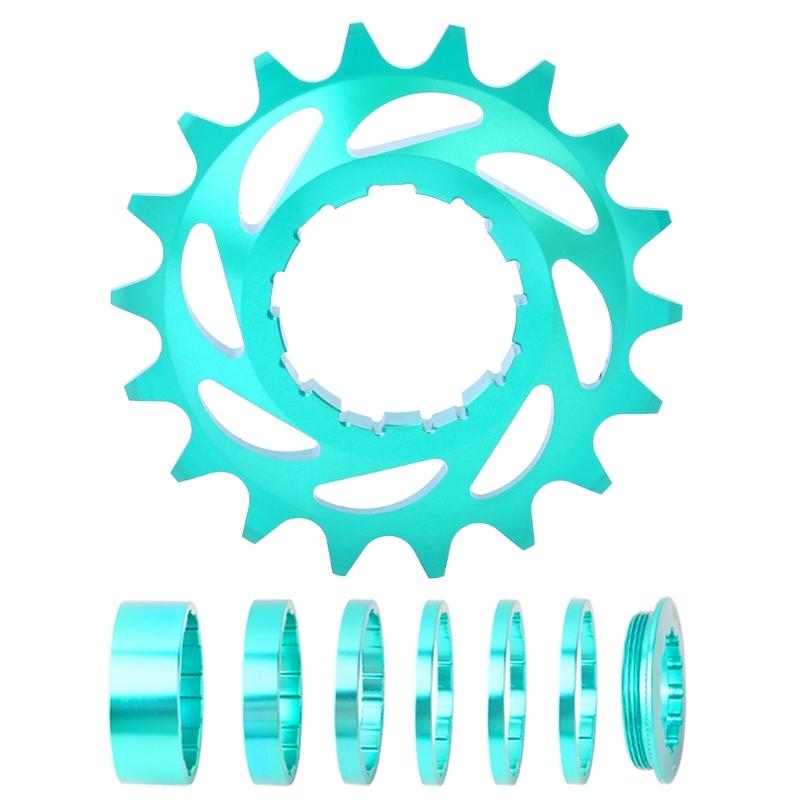 Kits de Conversion Single Vitesse pour Vélos 16T 18T, Cassettes Freewheels Roue en Alliage d'Aluminium pour Vélos Single Vitesse