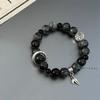 Zen Ancient Style Suit, New Chinese Style Mountain Ghost Spending Money Bracelet, Niche Retro Tai Chi Gossip Simple and Versatile Gift