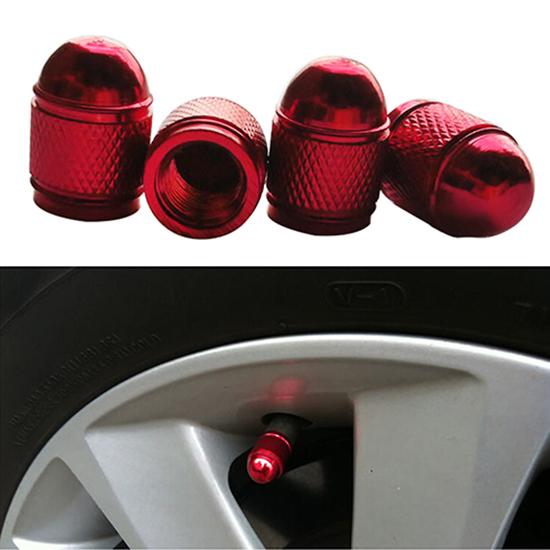 Fashionable 4Pcs Dust-proof Valve Caps for Car Bike Cycle Truck Aluminum Tyre Air Port Cover