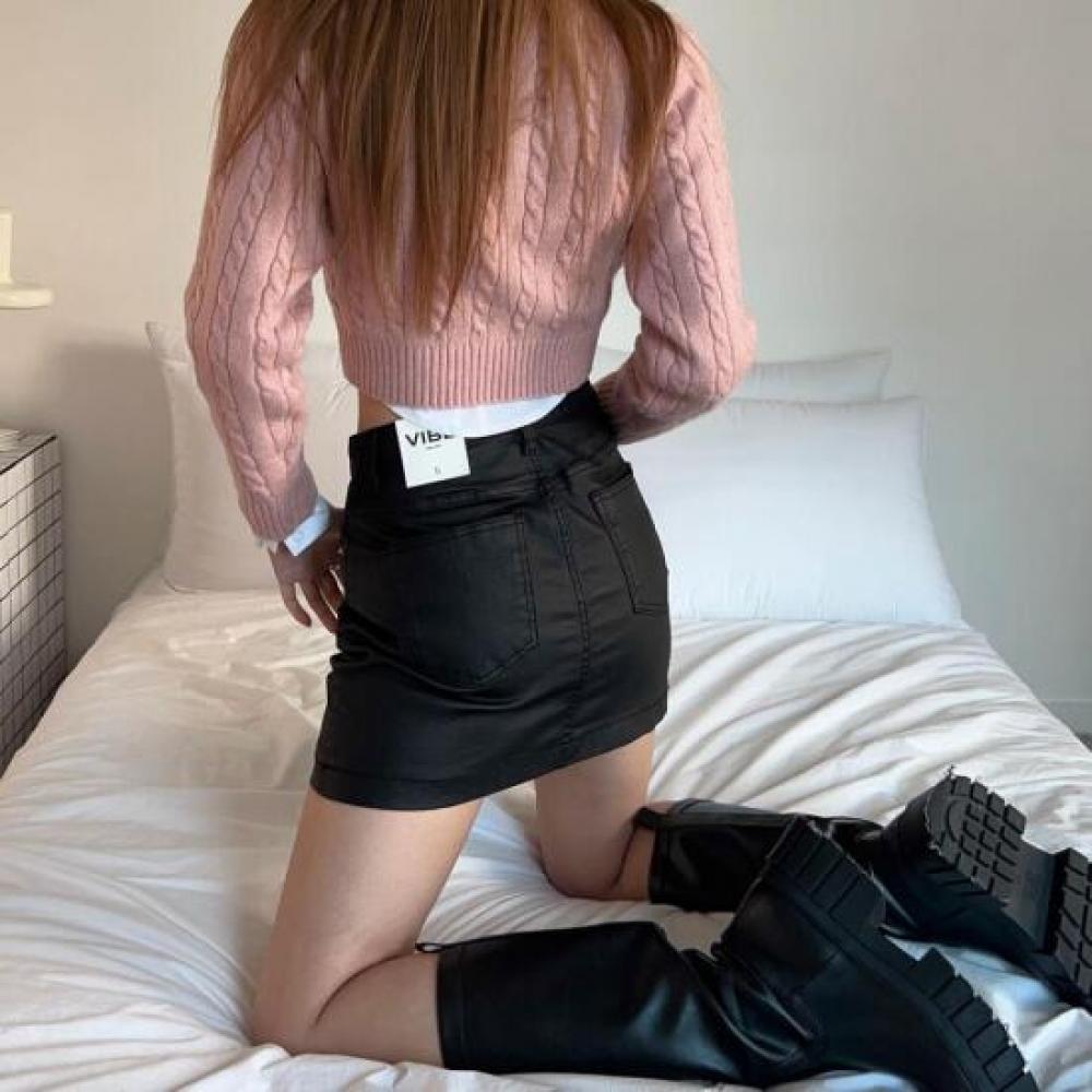 New ArrivalS Open Run Women S Slim Fit Black Skirt Short Skirt