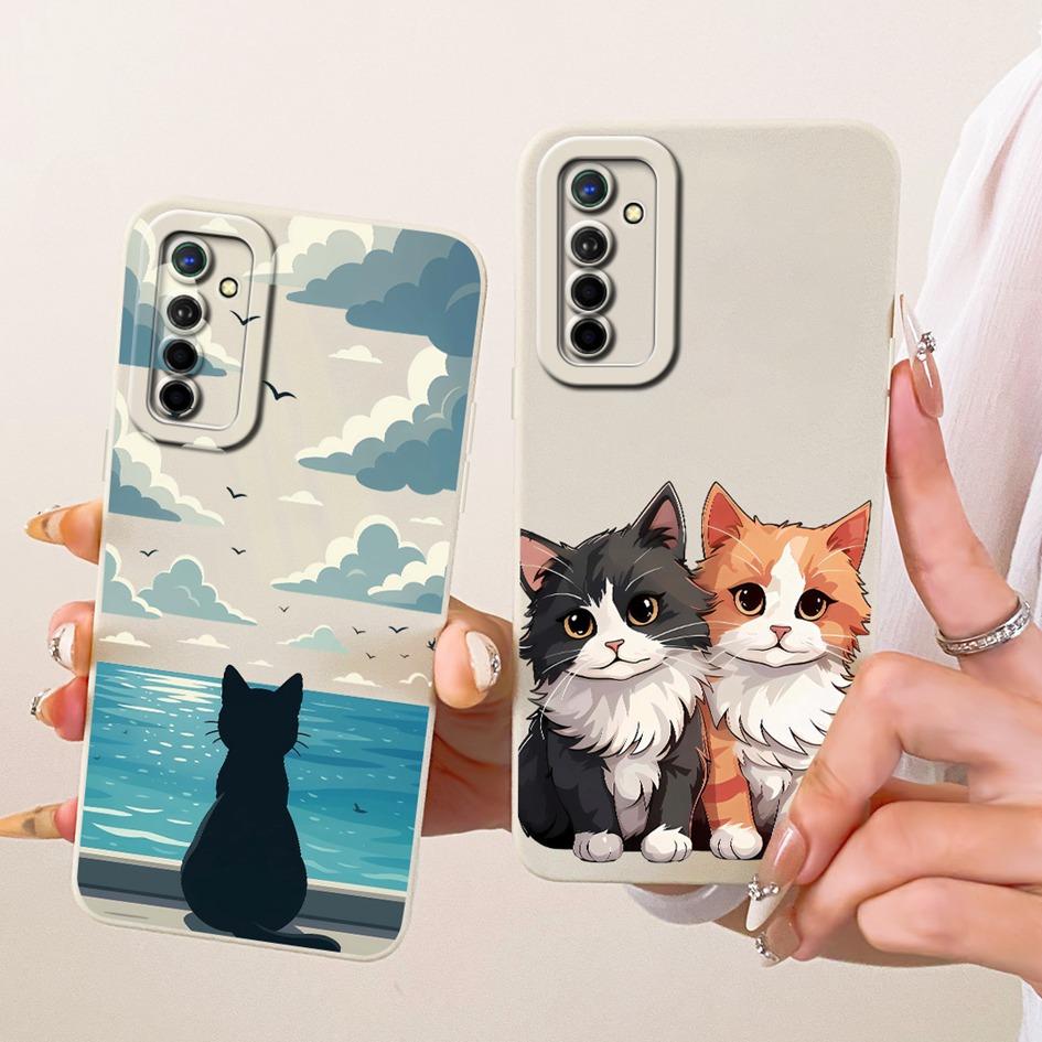 For Realme X2 Case Realme XT Cover Cute Cat Cartoon Soft Silicone Camera Protection Phone Case For OPPO K5 RealmeXT RMX1921 Capa