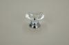 10 x Round Diamond Silver Furniture Knob