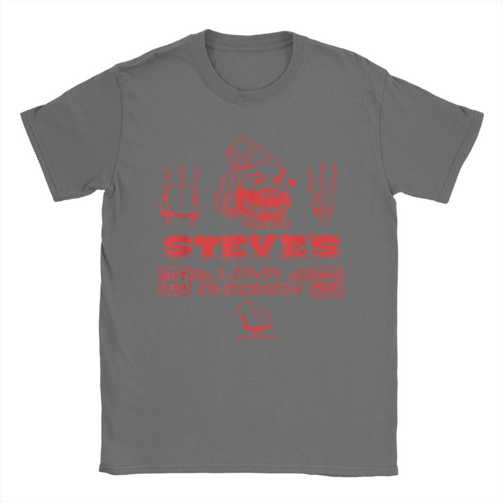 A M Movie Steve's Lava Chicken T-Shirt Men Restaurant Logo Funny Cotton Tee Shirt O Neck Short Sleeve T Shirt 4XL 5XL 6XL Tops