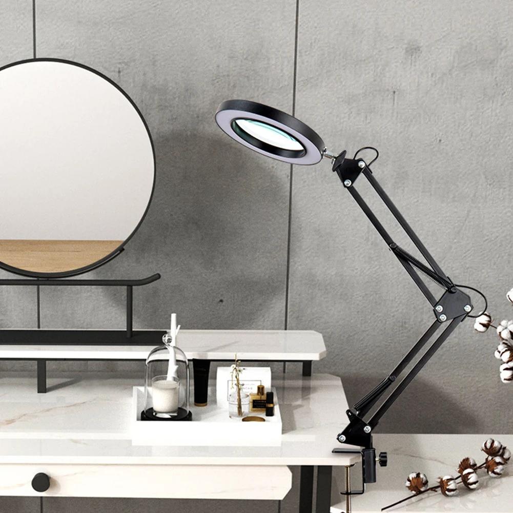 HD30 10X LED zvětšovací lupa Osvětlená lampa s lupou Tříbarevná lupa pro sváření/stolní lampu/péče o pleť