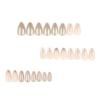 Gold Glitter Wave Line Press-On Nails, Medium-Short Almond Shape