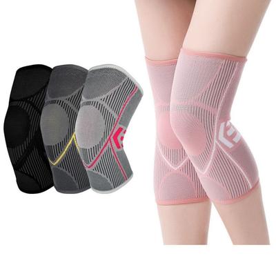 Sport Sicherheit Nylon Polyester Knie Pads Schwarz Grau Rosa Knie Klammer Meniskus Kompression