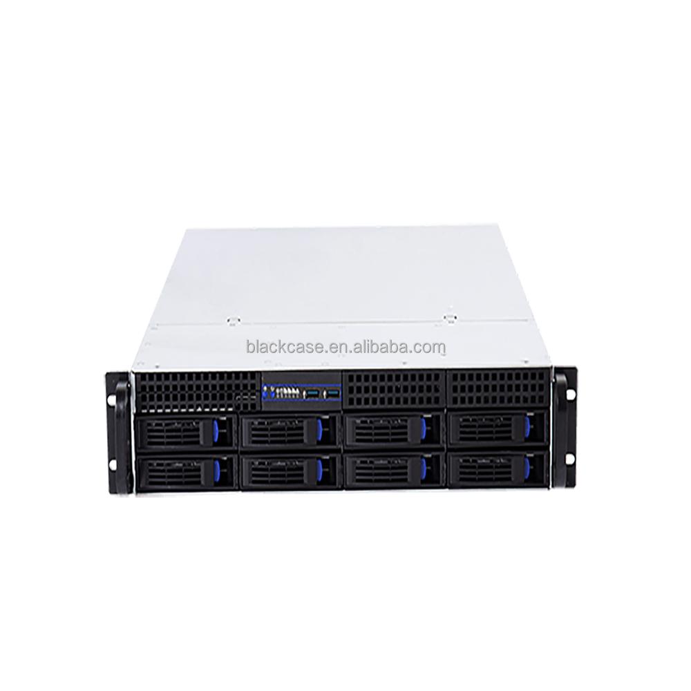 2U 2408  ATX Server Case 8 Hot-Swappable SATA/SAS Drive Bay Rackmount 2U Rack with 8 Hot Swappable Hard Drive Slots 2U-2408-650S+