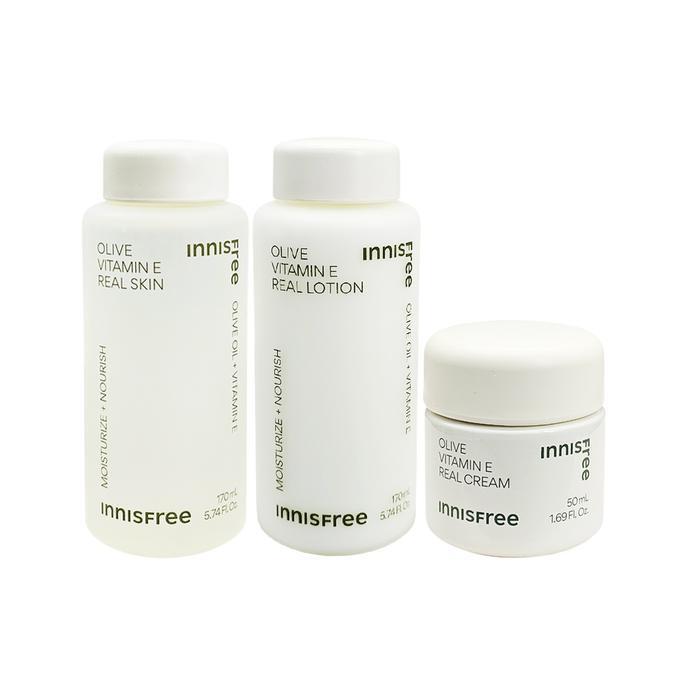 Innisfree Olive Vitamin E Real Lotion 170ml + Skin 170ml + Cream 50ml (32587279)