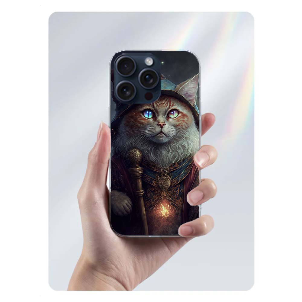 Halloween Magic Cat Clear Phone Case For Iphone 17 Air 16 Pro Max 15 Pro 14 Plus 17E 16E 11 13 12 Mini Cover Cases Fundas Cell T