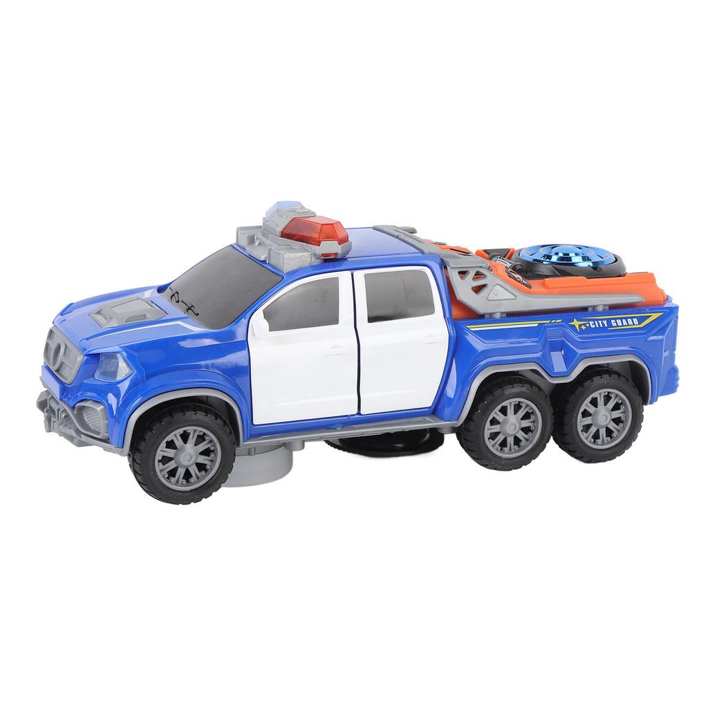 Spielzeugauto mit Licht und Ton, 360 Grad drehend, automatische Türöffnung, batteriebetrieben, leuchtendes Auto