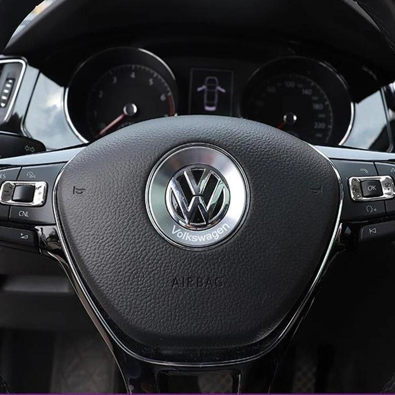 Für VOLKSWAGEN VW Auto Lenkrad Auto Emblem Aufkleber Zubehör Für Volkswagen VW R-line GTI R Polo Golf Touareg Passat Mag