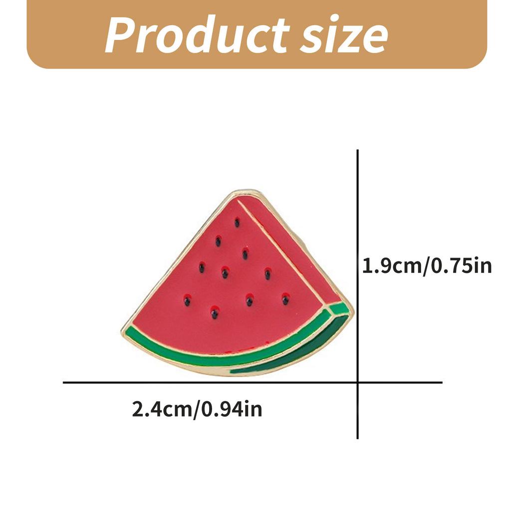 Fruit Watermelon Brooch Pin Cartoon Enamel Lapel Pin Clothing Jewelry Watermelon Fruit Pin Suitable for Daily Party Wear