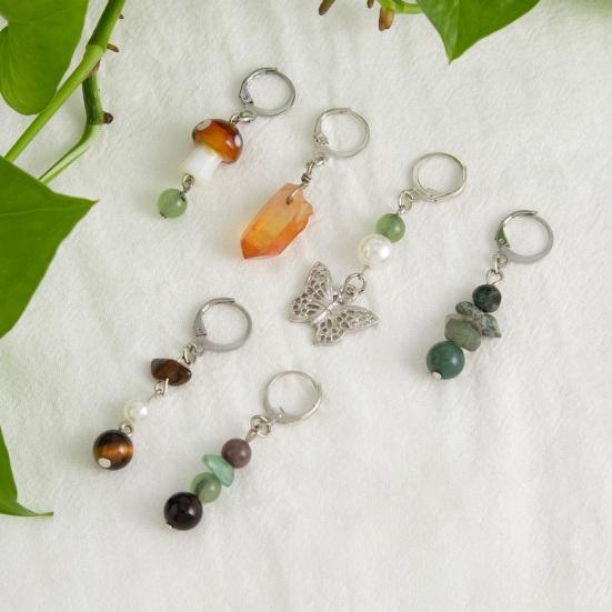 6 ks/sada Dámské sponky do vlasů Sada Houby Motýli Korálky Střapec Přívěsek Vlasové sponky Dekorativní vlasové doplňky