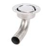 Boat Bend Floor Drain 3 Inch Stainless Steel Round Shape 90 degrees  Marine Deck Drain Scupper with Filter 1 Inch