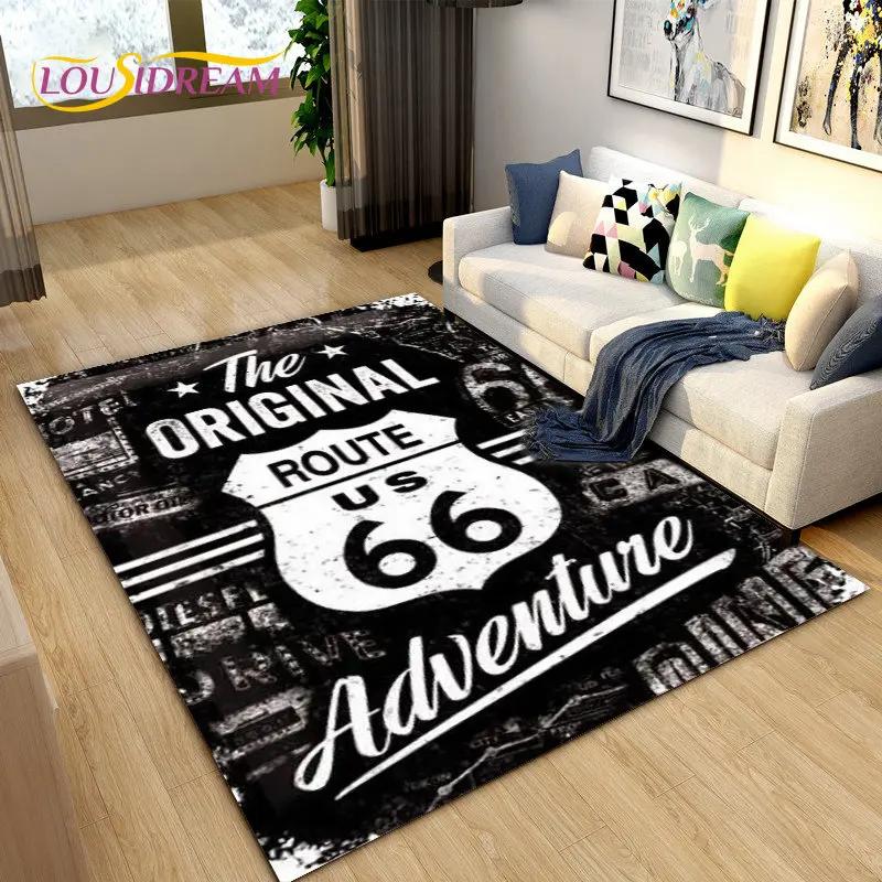 Tarihi Route 66, Ana Yol, mré estrada Alan Kilim, Ev Oturma Odası Yatak Odası Kanepe Paspas Dekor için Halı Halı, Kaymaz Zemin Mat