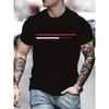 Men's Summer Short Sleeved T-shirt 100% Cotton High Street Loose Fashion High Quality Short Sleeve Loose Sports Shirt