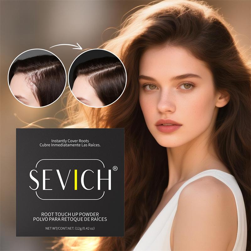 SEVICH 12g Magical Fluffy Hairline Powder Hair Line Shadow Hair Concealer Root Cover Up Gray Coverage Unisex Instantly Black/Dark Brown/Coffee