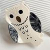 Smooth Hair Claw Clip Medium Size Owl Design Gentle On Scalp Claw Clip Barrettes