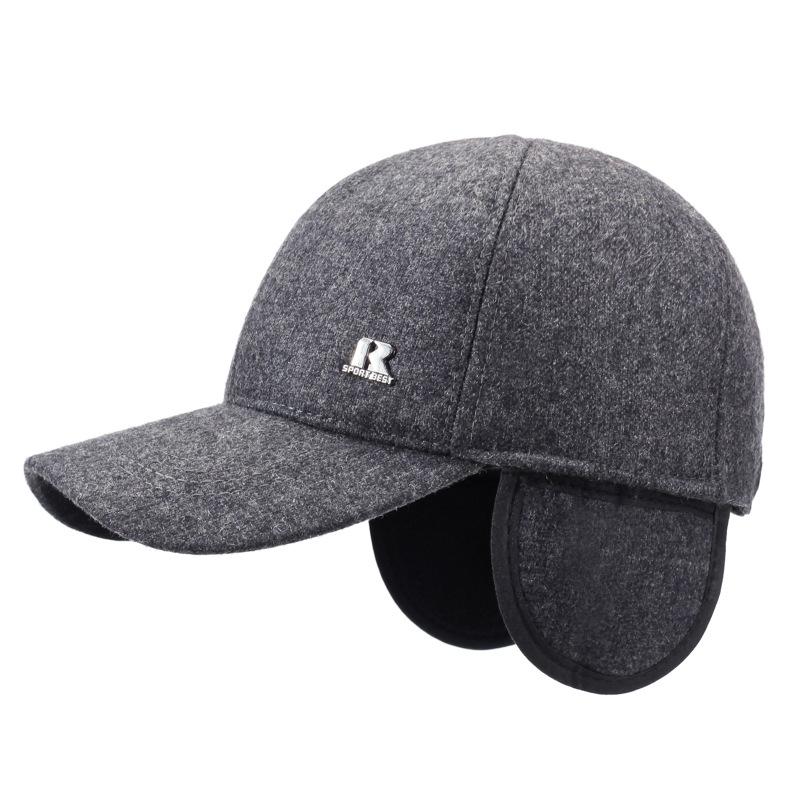 Autumn Winter Middle-Aged Baseball Cap Men's Outdoor Warm Velvet Thick Cap