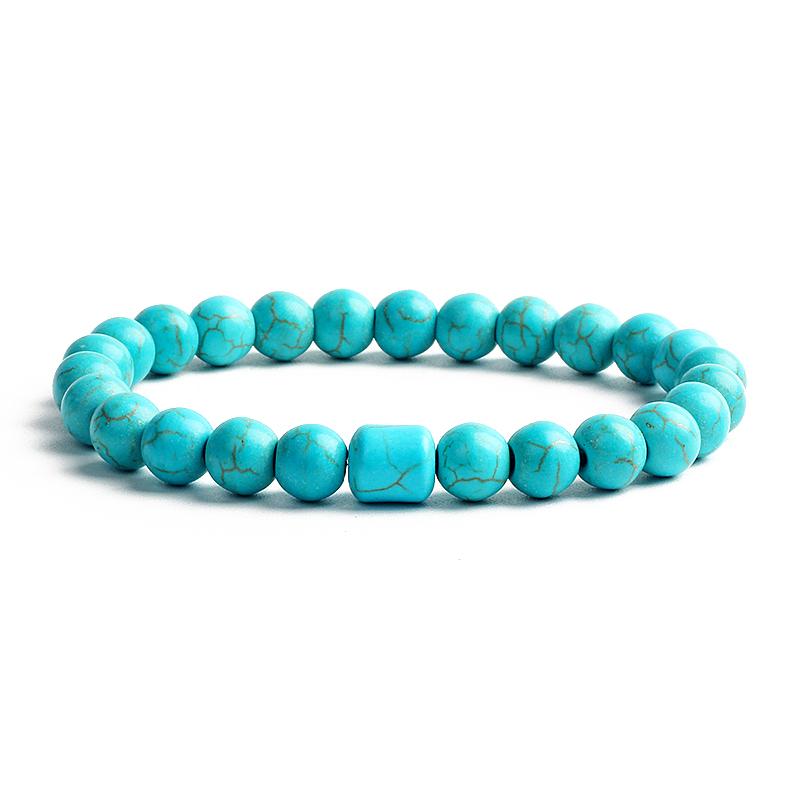Bohemian Turquoises Beads Bracelets for Women Reiki Nature Stone Cube Cylinder Irregular Bracelets Healing Healthcare Jewelry