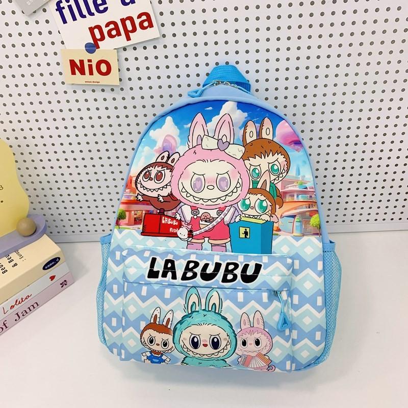 Adorable Bubble Mart Labubu Children Backpack Lightweight Nylon For School And Outdoor Fun