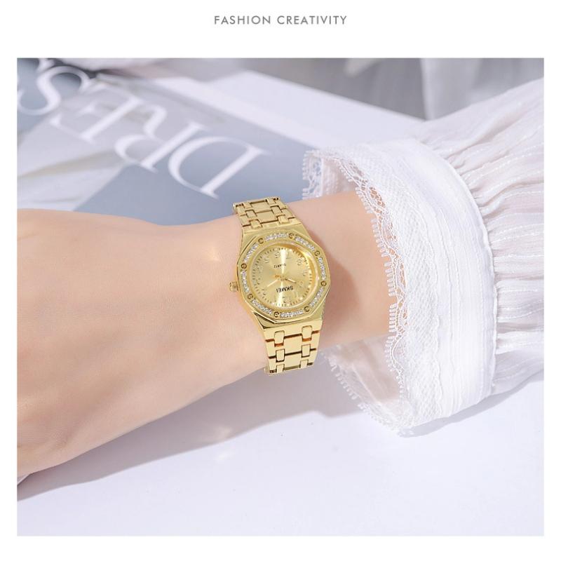 Skmei Women's Watch Luxury Diamonds Watch Waterproof Ladies Fashion Quartz Watches Ladies Gifts