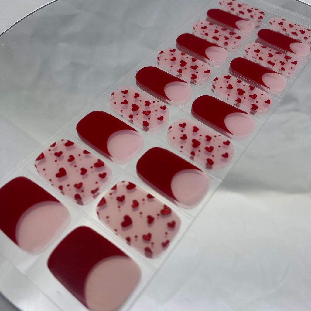 Gel Manicure Stickers, Baking Lamp Curing Phototherapy Nail Stickers Store New Product, Light Hardening, 20 Finger Full Stickers