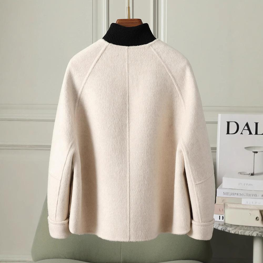 Double-sided wool coat women's short spring new temperament loose woolen coat women's small