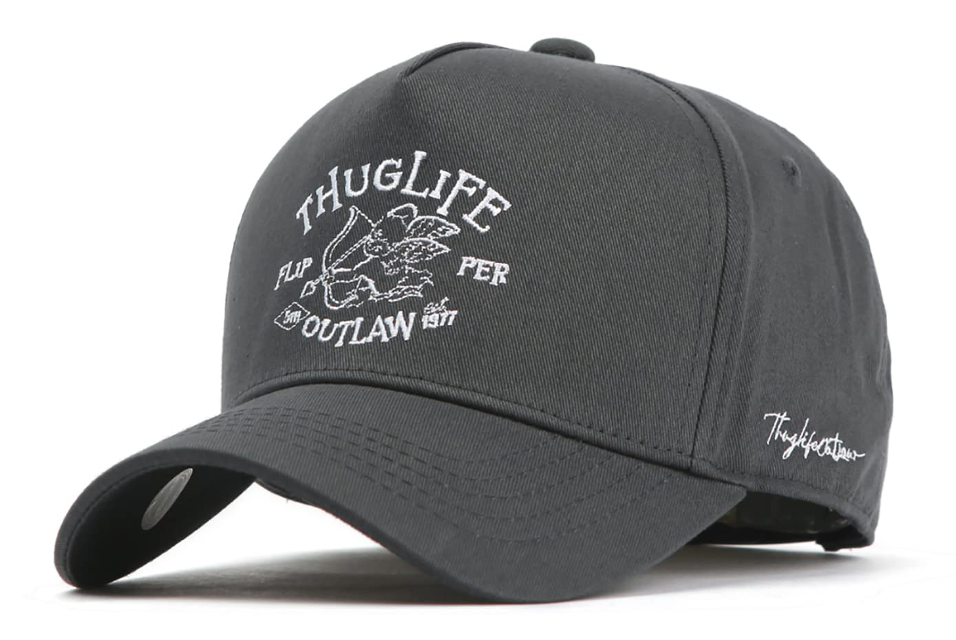 

Кепка с вышивкой Купидона ThugLife, большой размер, корейский бренд, кепка, модная кепка Kpop [FLIPPER] для мужчин и женщин (ML, древесный уголь)