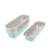 10Pcs Reusable Rectangle Aluminum Foil Tin Cup With Lids Pudding Cake Mold Air Fryer Small Baking Tray Baking Pastry Tools