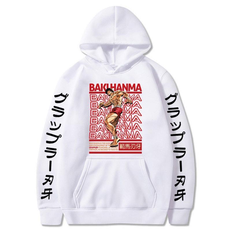 Baki Fanma Edged Teeth, Cartoon Anime Casual Hoodie