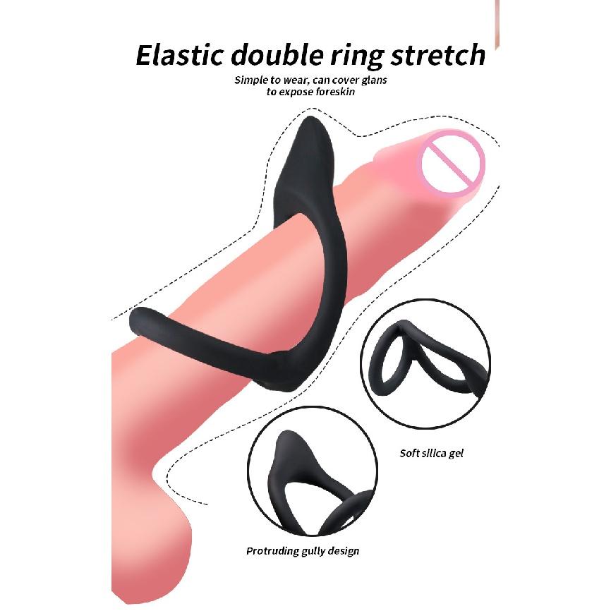 Men's delay horseshoe ring  Silicone male lock essence