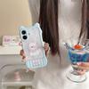 Plaid West Highland Pink iPhone 15 Pro Cute Cat Ear Style Huawei Apple 14 Pro Phone Case New Model