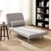 Adjustable Back Futon Sofa Chair - Grey