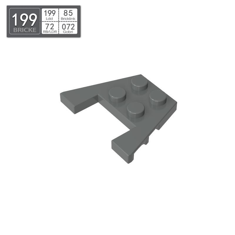 BRICKE 3x4 Wedge Plate, Compatible with Lego Technic (90194, 28842, 4859, 48183).