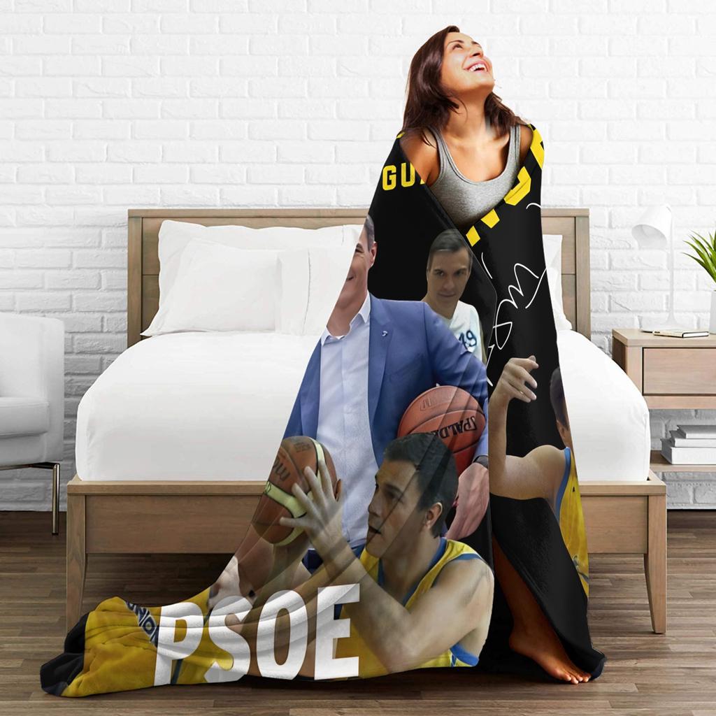 Pedro Sanchez Spain PSOE Throw Blanket for Couch Soft Cozy Plush Blanket 50x60 Inch Multi-size Bedspread for All Seasons