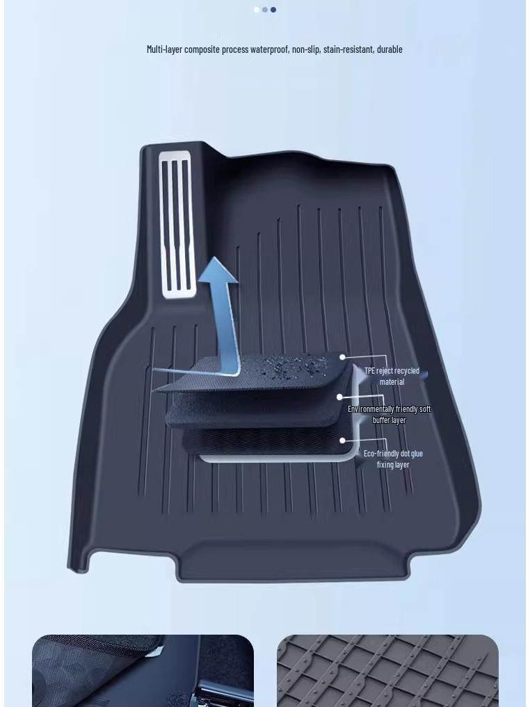 Tesla Model Y/3 Official Style Full Surround TPE Floor Mats