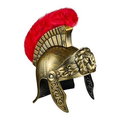 Roman Helmet Gold Warrior Roman Fighter Cosplay Costume Perfect Accessory for Men and Women