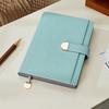 A5 Simple Business Office Study Work Meeting Record Notebook 128 Sheets Thicken Soft Pu Leather Daily Plan Diary Notebook