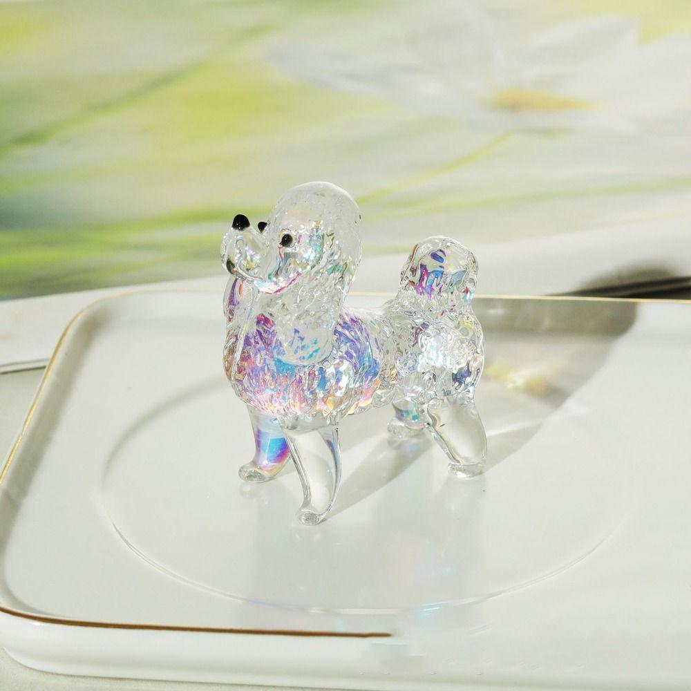 Micro Dog Cats Miniatures Cute Animal Desktop Ornaments Creative Crystal Dog Figurine  Table