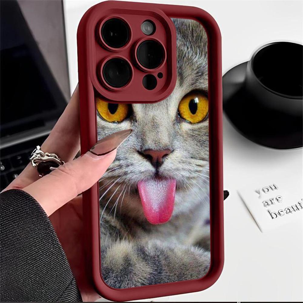 LZ3 Black Cat Green Eyes Silicone Phone Case for iPhone 11 13 14 15 16 Pro Max 7 8 16 Plus 12 mini XS Max XR Shockproof Back Cover