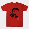Men Black Print T-shirt Betty Boop And Felix The Cat No-Cut Transfer Paper Print Cotton Tshirt